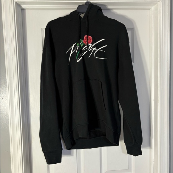 Jordan Tops - Jordan Black Hoodie with Red Logo